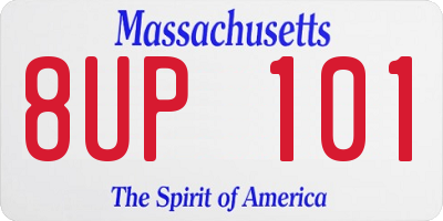 MA license plate 8UP101
