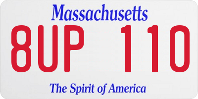 MA license plate 8UP110