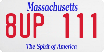 MA license plate 8UP111