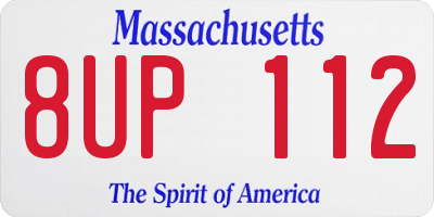 MA license plate 8UP112
