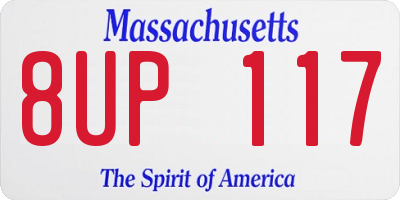 MA license plate 8UP117