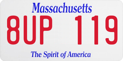 MA license plate 8UP119