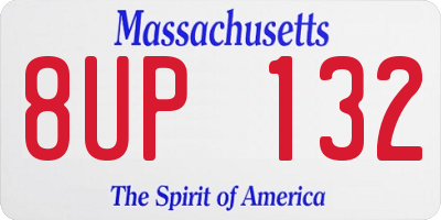 MA license plate 8UP132