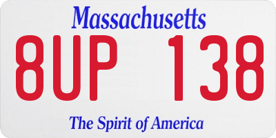 MA license plate 8UP138
