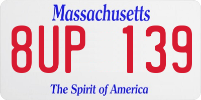 MA license plate 8UP139