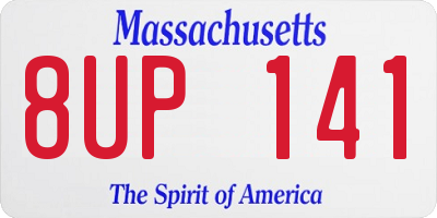 MA license plate 8UP141