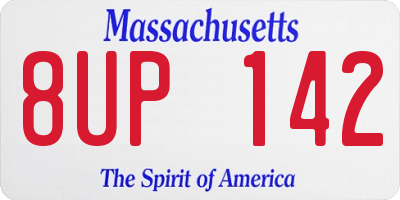 MA license plate 8UP142