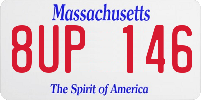 MA license plate 8UP146