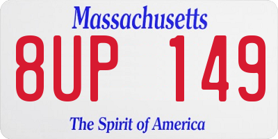 MA license plate 8UP149