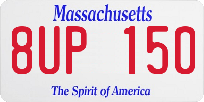 MA license plate 8UP150