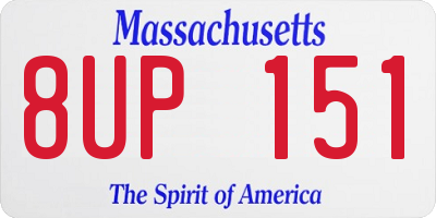 MA license plate 8UP151