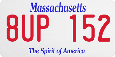 MA license plate 8UP152