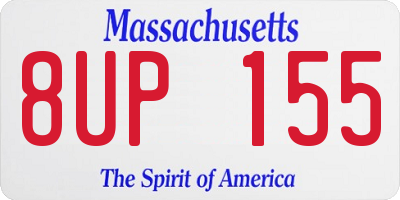 MA license plate 8UP155