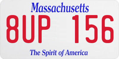 MA license plate 8UP156