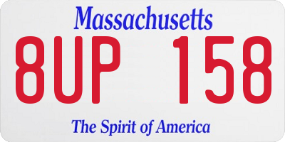 MA license plate 8UP158