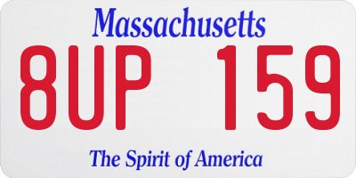 MA license plate 8UP159