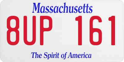 MA license plate 8UP161