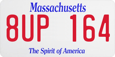 MA license plate 8UP164