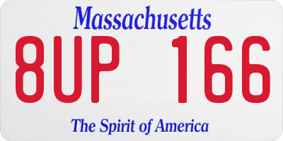 MA license plate 8UP166