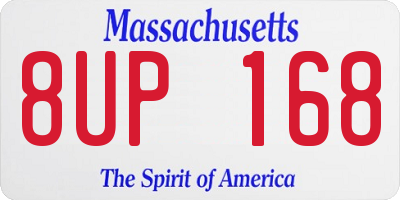 MA license plate 8UP168