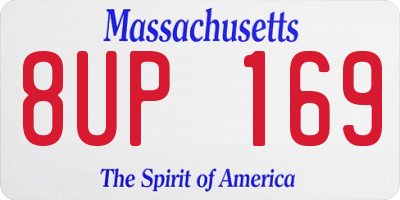 MA license plate 8UP169