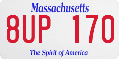 MA license plate 8UP170