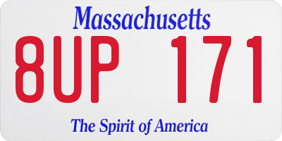 MA license plate 8UP171
