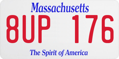 MA license plate 8UP176