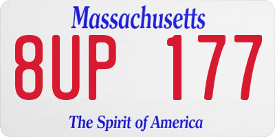 MA license plate 8UP177