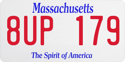 MA license plate 8UP179