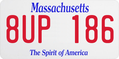 MA license plate 8UP186