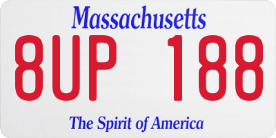 MA license plate 8UP188
