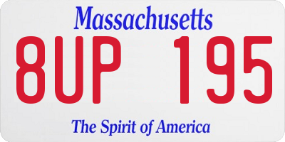 MA license plate 8UP195