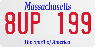 MA license plate 8UP199