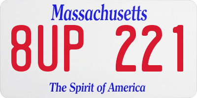 MA license plate 8UP221