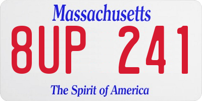 MA license plate 8UP241