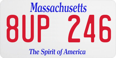 MA license plate 8UP246