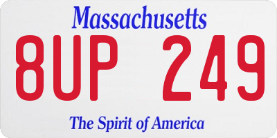 MA license plate 8UP249