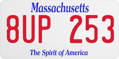 MA license plate 8UP253