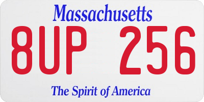 MA license plate 8UP256
