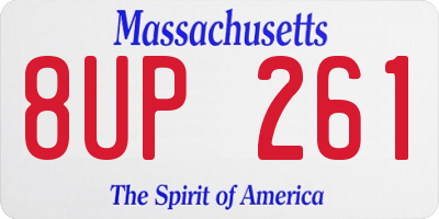 MA license plate 8UP261