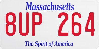MA license plate 8UP264