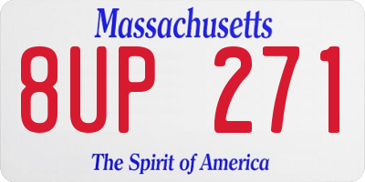 MA license plate 8UP271