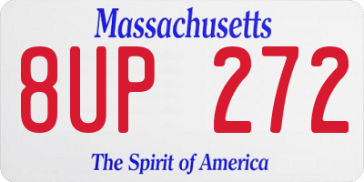 MA license plate 8UP272