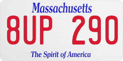 MA license plate 8UP290