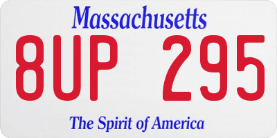 MA license plate 8UP295