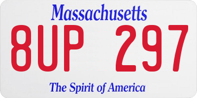 MA license plate 8UP297