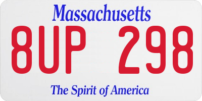 MA license plate 8UP298