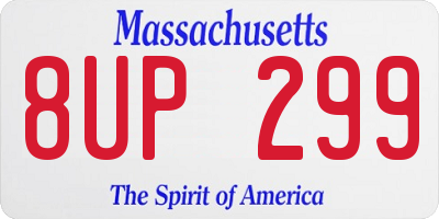 MA license plate 8UP299