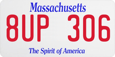 MA license plate 8UP306